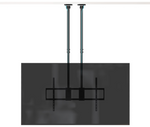 TooQ Soporte de Techo Extensible con doble mástil para Pantallas 60”-120", Negro