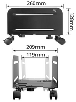 Ewent EW1291 soporte de CPU Carro para equipo informático Negro