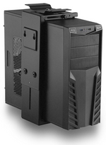 Ewent EW1293 soporte de CPU Soporte para instalación de CPU bajo mesa Negro