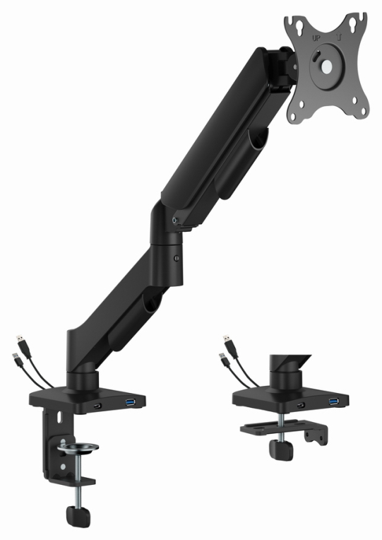 Gembird MA-DA1U-01 soporte para monitor 81,3 cm (32") Escritorio Negro