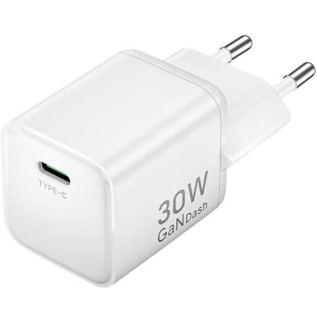 Cargador de Pared GaN Vention FCIW0-EU/ 1xUSB Tipo-C/ 30W