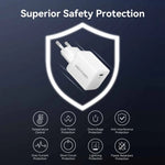 Cargador de Pared GaN Vention FCIW0-EU/ 1xUSB Tipo-C/ 30W