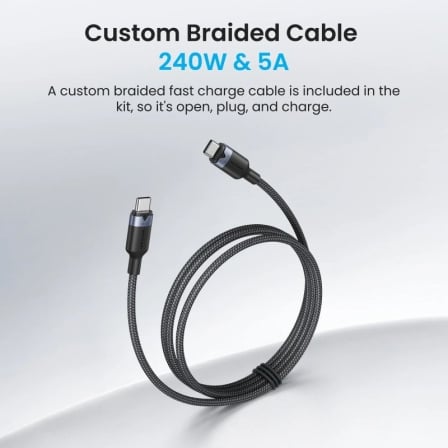 Cargador de Pared GaN Vention TZ-FCOH0-EU/ 3xUSB Tipo-C + Cable USB Tipo-C/ 1xUSB/ 140W