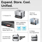 Docking para Mac Mini USB Tipo-C Vention THIHAG/ Ranura SSD M.2/ 4xUSB/ 1xUSB Tipo-C/ 1xDisplayPort 4K/ 1xLector Tarjeta