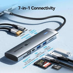 Docking USB Tipo-C Vention TPSHB/ 1xHDMI 4K/ 2xUSB/ 1xUSB Tipo-C/ 1xUSB Tipo-C PD/ 1xLector Tarjetas/ Gris