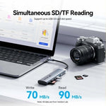 Docking USB Tipo-C Vention TPSHB/ 1xHDMI 4K/ 2xUSB/ 1xUSB Tipo-C/ 1xUSB Tipo-C PD/ 1xLector Tarjetas/ Gris