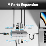 Docking USB Tipo-C Vention TQMHB/ 1xHDMI 4K/ 2xUSB/ 1xUSB Tipo-C/ 1xJack 3.5mm / 1xRJ45/ 1xUSB Tipo-C PD/ 1xLector Tarje