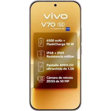 Smartphone Vivo V70 8GB/ 256GB/ 6.59"/ 5G/ Gris