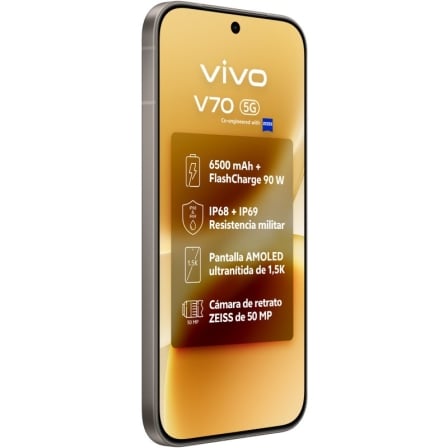 Smartphone Vivo V70 8GB/ 256GB/ 6.59"/ 5G/ Gris