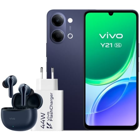Vivo Y21 5G Incluye Cargador Auriculares 4GB/256GB 6,74" Negro #negro