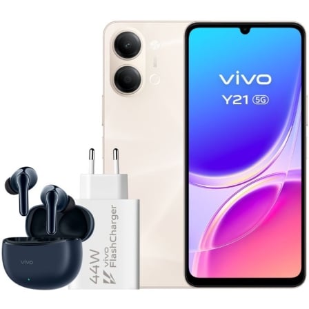 Vivo Y21 5G Incluye Cargador Auriculares 4GB/256GB 6,74" Dorado #dorado