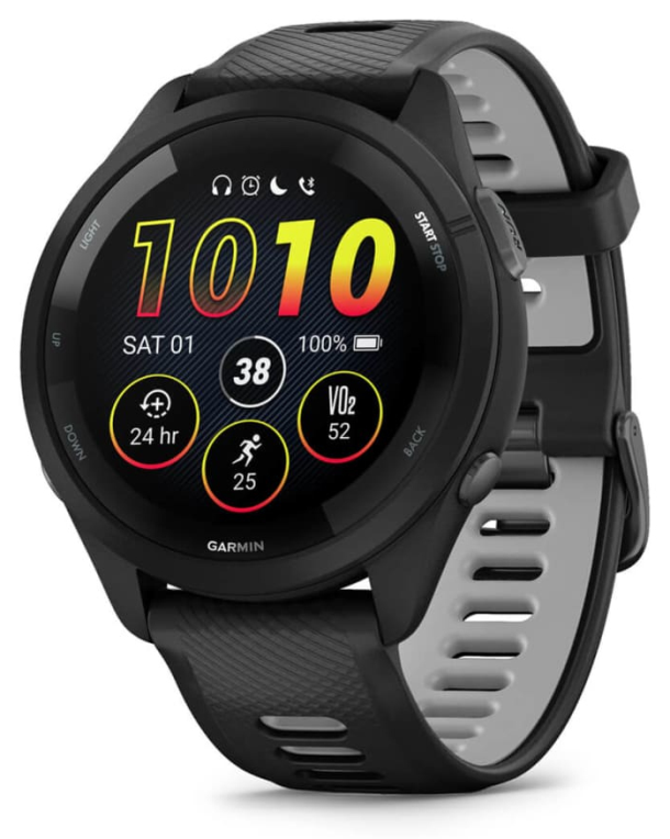 Garmin Forerunner 265 3,3 cm (1.3") AMOLED 46 mm Digital 416 x 416 Pixeles Pantalla táctil Negro WiFi GPS (satélite)