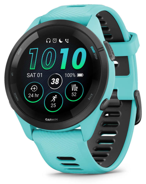 Garmin Forerunner 265 3,3 cm (1.3") AMOLED 46 mm Digital 416 x 416 Pixeles Pantalla táctil Negro, Azul WiFi GPS (satélit