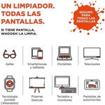 Kit Limpiador de Pantallas Whoosh Kit GO XL WSH003/ Spray 100ml + Paño Microfibra