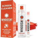Kit Limpiador de Pantallas Whoosh Kit DUO WSH004/ Spray 100ml + Spray 8ml + 2 Paños Microfibra