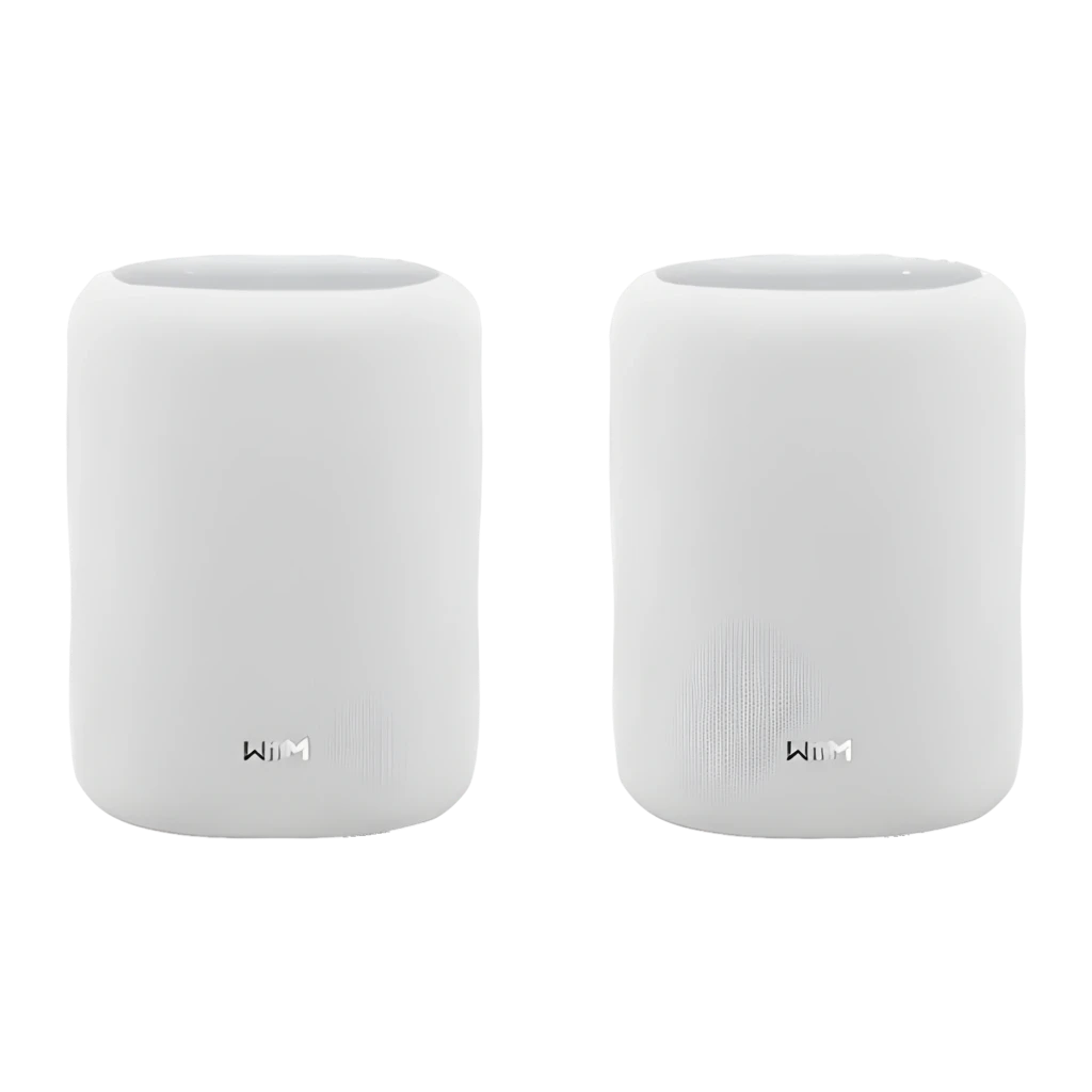 WiiM Sound Lite Blanco 100W WiFi AirPlay Chromecast compatible con Alexa Altavoz Bluetooth Pack de 2