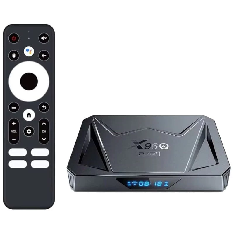 X96Q Pro Plus 4GB/32GB Negro Android 14 4K WiFi doble banda Bluetooth H728 TV Box